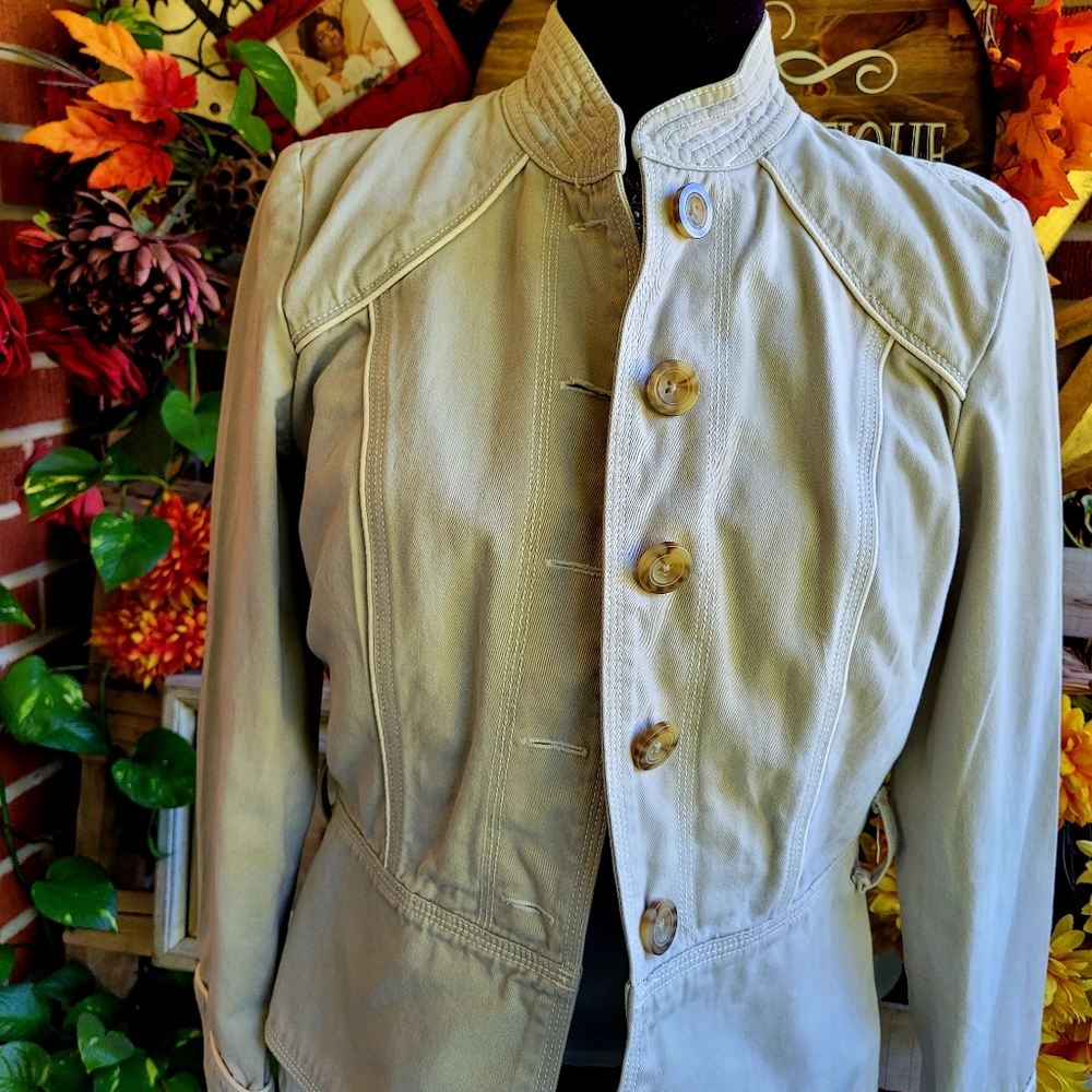 Mossimo Supply Co. Light Gray Button-Front Women's Jacket